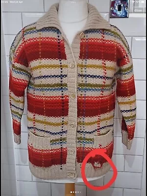 Vintage Chunky Wool Cardigan  Next  READ DESCRIPTION FLAW CRAFTS  M /L • $16.15