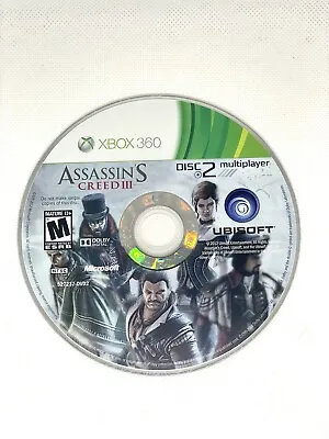 Assassin's Creed III 3 Xbox 360 Video Game Disc 2 Only Tracking Free Ship!!!!!!! • $3