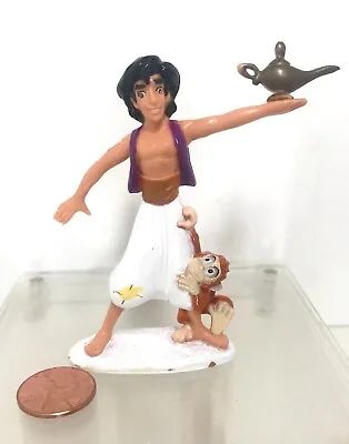 Vintage Aladdin With Lamp & Abu PVC Figure 1992 Mattel Disney Cake Topper Monkey • $4.50