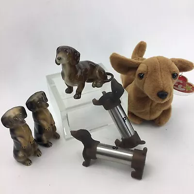 Lot Of 6 Vintage Dachshund Ceramic Figurines Diff Sizes TY Weenie Germany Japan • $24