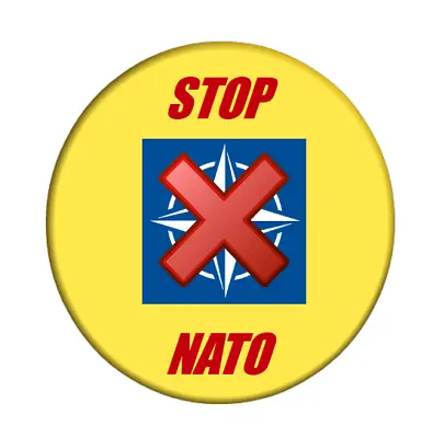 Stop NATO Button Badge 25mm 32mm 58mm • £2.90