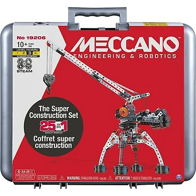 Meccano Super Construction Set 25 In 1 Model Motorized Building Kit Steam 19206 • $129