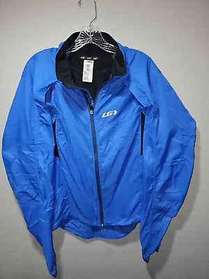 Louis Garneau Men's 2XL XXL Lined Blue Full Zip Rain Bike Cycling Jacket • $20