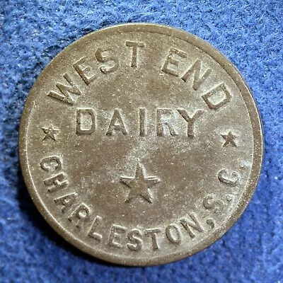 Nice South Carolina Token - West End Dairy 1 Qt. Milk Charleston S.C. • $14.99