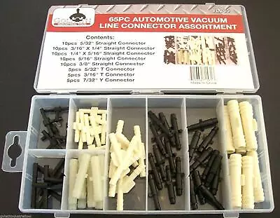 $19.99 • Buy 65pc GOLIATH INDUSTRIAL VACUUM LINE AIR FITTING HOSE ADAPTER ASSORTMENT TEE T Y