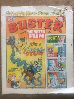 £15.99 • Buy Vintage BUSTER & Monster Fun UK Comic Jan 1 1977 New Years Day
