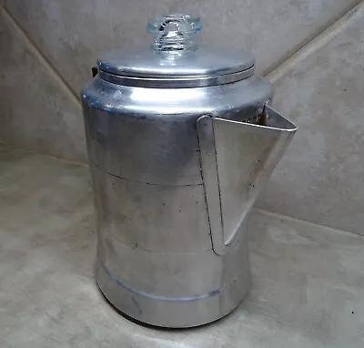 Vintage Comet  9 Cup Aluminum Stove Top Coffee Pot • $12.95