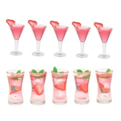 £11.99 • Buy Lots 10 1/12 Dolls House Simulation Cocktail Glasses Kitchen Model Decor