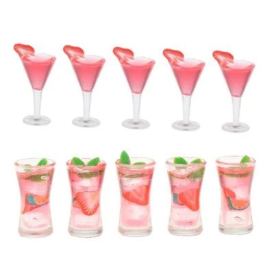£11.99 • Buy Lots 10 1/12 Dolls House Simulation Cocktail Glasses Kitchen Model Decor