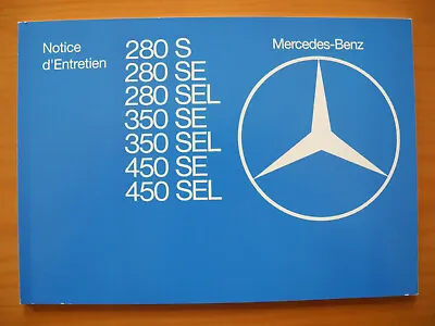 Mercedes NEW W116 280 S 280 SE 350 SE 450 SE Maintenance Notice Owners Manual! • $32.40