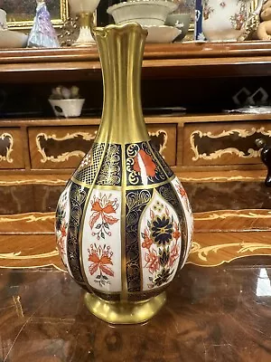 Royal Crown Derby Old Imari 1128 Solid Gold Band Orchid Vase • £29.99