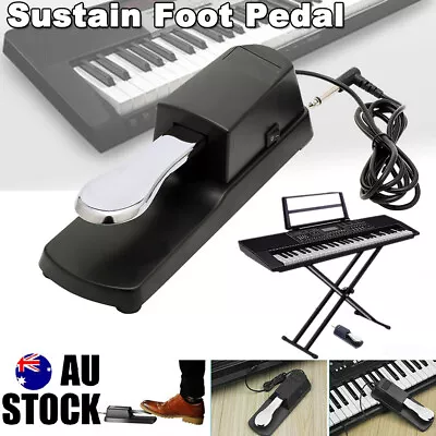 Damper Sustain Pedal Foot Switch For Electronic Yamaha Casio Piano Keyboard AUS • $21.15