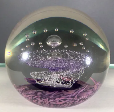 £24.99 • Buy Vintage “selkirk Glass Scotland” Signed - “symphony ” Hand Blown Paperweight