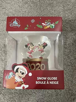 Disney Store 2020 Snow Globe Christmas Holiday Santa Claus Mickey And Minnie  • $65.90