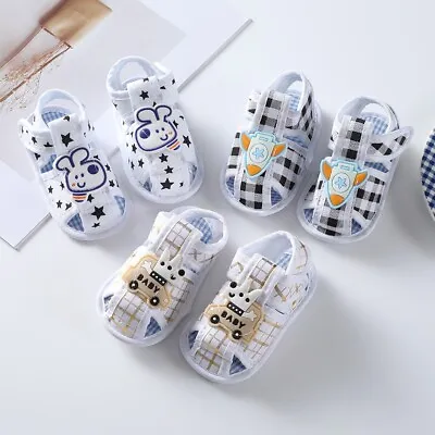 Newborn Baby Boys Girls Sandals Infant Non-slip Soft Soled Crib Shoes Summer UK • £4.57