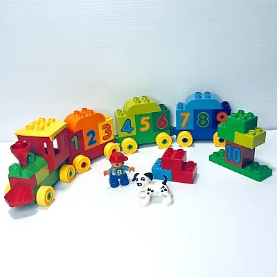 $16.90 • Buy Lego DUPLO Number Train 10558 Set 2013 Complete With Dog & Boy