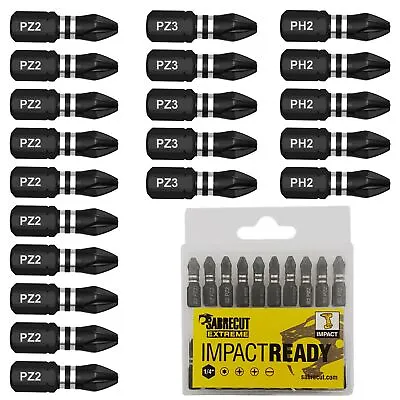 20x SabreCut Impact Drill Driver Screwdriver Bits Set PZ2 PZ3 PH2 POZI • £9.99