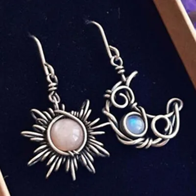 Boho 18k Gold Star Sun Moon Crystal Rhinestone Drop Dangle Stud Earrings Jewelry • $1.84