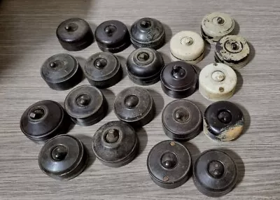 Bulk Lot Vintage Art Deco Industrial Bakelite Electrical Switches X20 Australian • $215