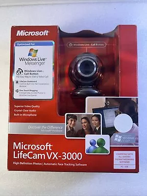 Microsoft LifeCam VX-3000 Model 1076 Windows Live Call Button Auto • $9.99