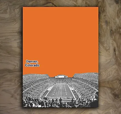 $14.99 • Buy Denver Broncos Sports Poster NFL Art Print Rare Hot New 12x16 
