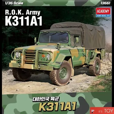 Academy 1/35 R.O.K. ARMY K311A1 5/4ton Truck Car Korea Plastic Model Kit #13551 • $34.86