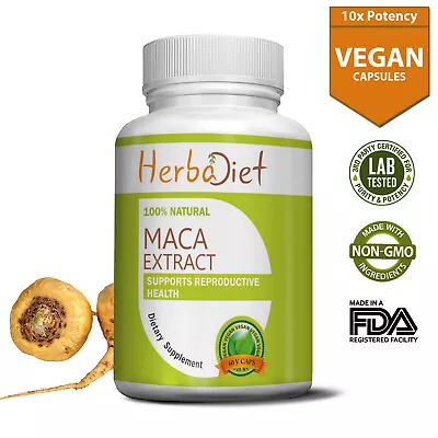 £2.63 • Buy Maca Root Extract Capsules MAX STRENGTH Sexual Health Libido Energy Aphrodisiac