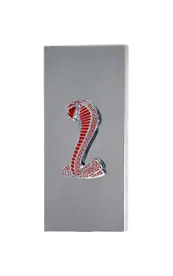 2005-2009 Mustang & GT-500 Polished Stainless Fuse Box Cover W/ Red Cobra Emblem • $49.95