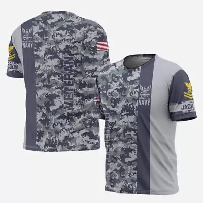 US Veteran Shirt Camouflage U.S. Navy Shirt Military Soldier Custom 3D Shirt • $29.95