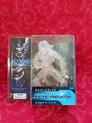 Rare Alien Vs Predator Exclusive Stealth CELTIC PREDATOR Figure McFarlane Neca • $39.90