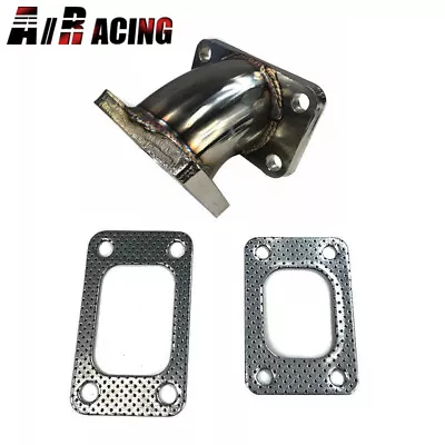 T2 To T3 4-Bolt 45 Degree Stainless Steel Turbo Flange Conversion Adapter&Gasket • $44.99