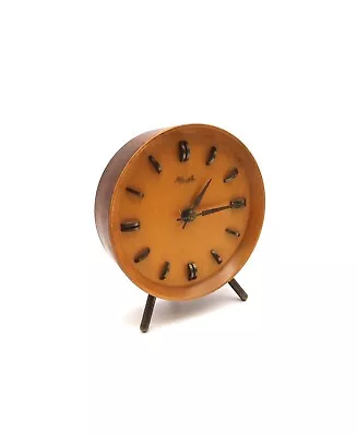 Stunning Rare Original 60s Mid Century Teak Desk Table Clock By Kienzle Germany • $438.38