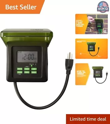 Heavy Duty Digital Outlet Timer - 7-Day Programmable - 2 Grounded Outlets • $41.77