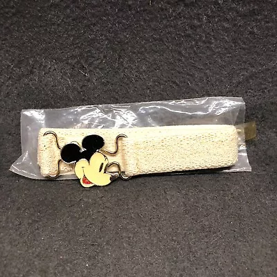 Vintage Mickey Mouse Belt Buckle Walt Disney Productions 1970s Kids Stretch • $7.99