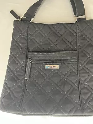 Vera Bradley Black Quilted Crossbody Handbag Hipster Purse Classic Adjustable • $25.03