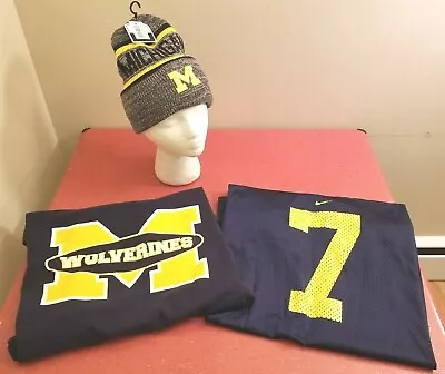 Michigan Wolverines NCAA Nike Vintage Blue #7 2XL Jersey Winter Gift Package  • $99.99