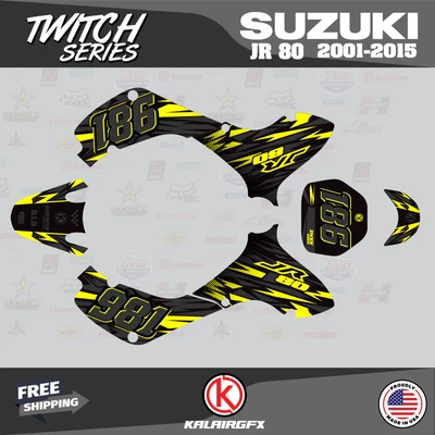 $144.77 • Buy Graphics Kit For SUZUKI JR80 (2001-2015) JR 80  TWITCH-yellow