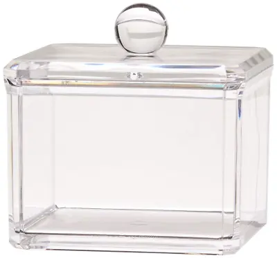KW Collection Square Acrylic Cotton Ball Pads Gauze Swab Holder Organizer Q-Tip  • $12.98