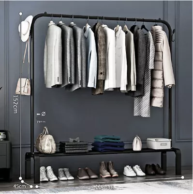 Heavy Duty 5ft Garment Rail Clothes Home Hanging Rack Market Display Storage • £8.98