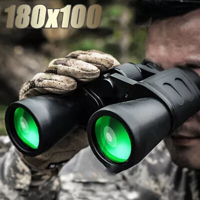 180x100 High Power Military Binoculars Day/Night Vision Waterproof Hunting +Case • $39.99