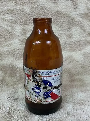 🍺🍺Vintage Pabst Blue Ribbon Stubby 12 Ounce Empty Vintage Beer Bottle BB02🍺🍺 • $17.99