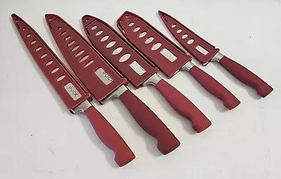 Wolfgang Puck High Carbon Stainless Steel Knife 10 Piece Cutlery Set Red • $28.99