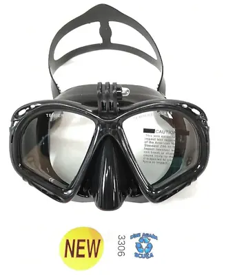 $63.58 • Buy GoPro Mount Black Scuba Dive Snorkel Mask Tempered Glass Goggles 11 10 9 8 7 6 5