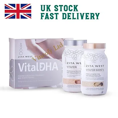 Natural Pregnancy By Zita West Vitafem Boost 1 Vital DHA With Omega 3 Vitafem • £49.99