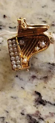 GRAND PIANO CHARM - 14K Gold Top Lifts Vintage Excellent  Condition • $475