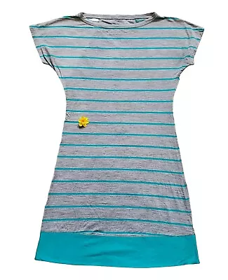 Smartwool Dress Women XS Merino Wool Short Sleeve Stripe FLAW REPAIRED HOLE • $22.93