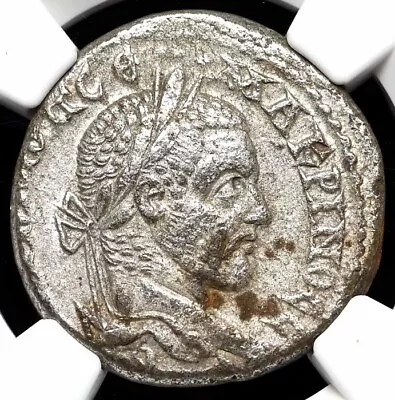 EMESA Macrinus AD 217-218 Caesar Bi Tetradrachm Eagle Roman Empire NGC Ch VF • $219.99