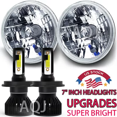 2pcs 7  Inch Round Led Headlights Hi/Lo Beam For Mack Granite CV713 Dump Trucks • $119.99