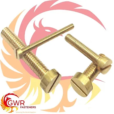 Cheese Machine Screws Solid Brass Slotted Slot Cheese Head Bolts M5 M6 Din 84 • £52.55