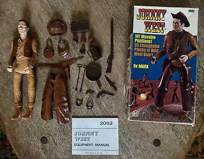 Vtg Marx JOHNNY WEST Figure W/ BOX Complete BOTW Best Of The West • $124.99